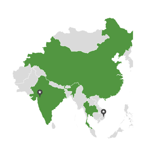 Forte's Asia Experience shown on a map